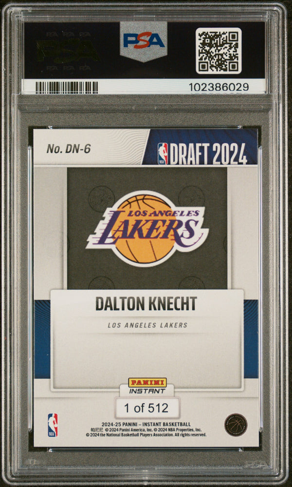 Graded 2024 Panini Instant NBA Dalton Knecht #DN6 Draft Night Rookie RC Basketball Card PSA 10 Gem Mint
