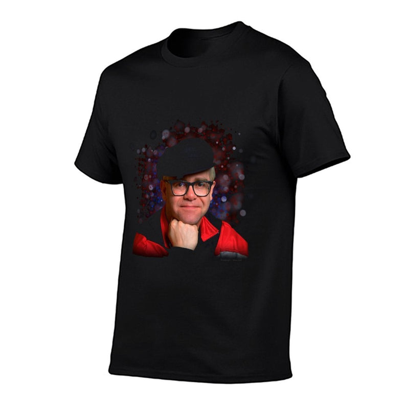 TV Times Elton John Smile  Polyester Blend T-Shirt