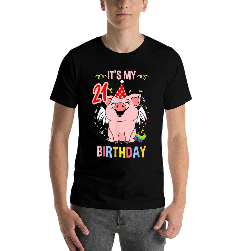 Its My 21st Birthday Pig  Vintage-inspired T-Shirt