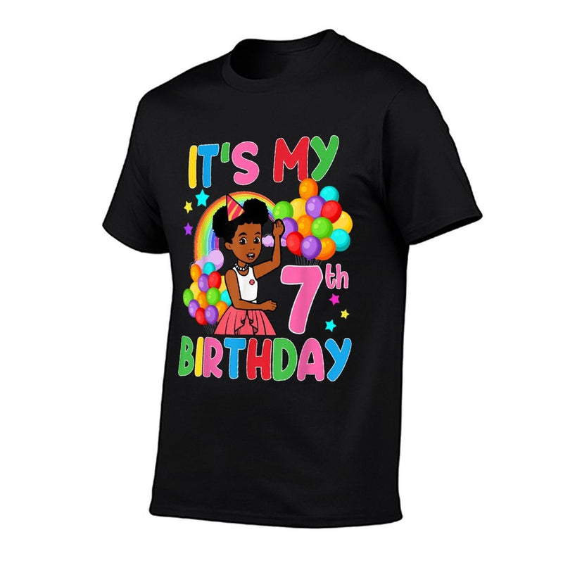 Kids It's My 7th Birthday Gracie's Corner Seven Years Old Comfortable T-Shirt