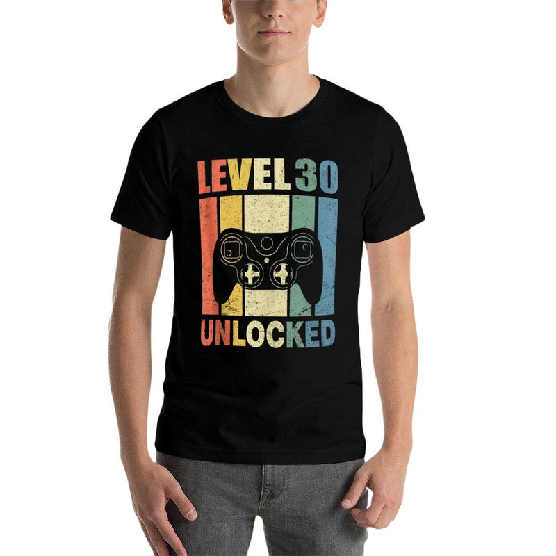 Level 30 Unlocked Funny Video Gamer 30th Birthday Gift  Versatile T-Shirt