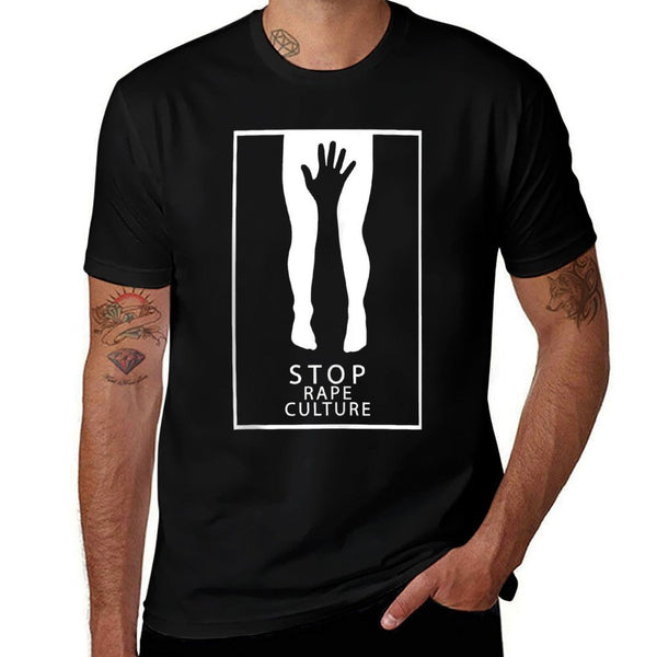 Stop Rape Culture Awareness  Oversized Silhouette T-Shirt
