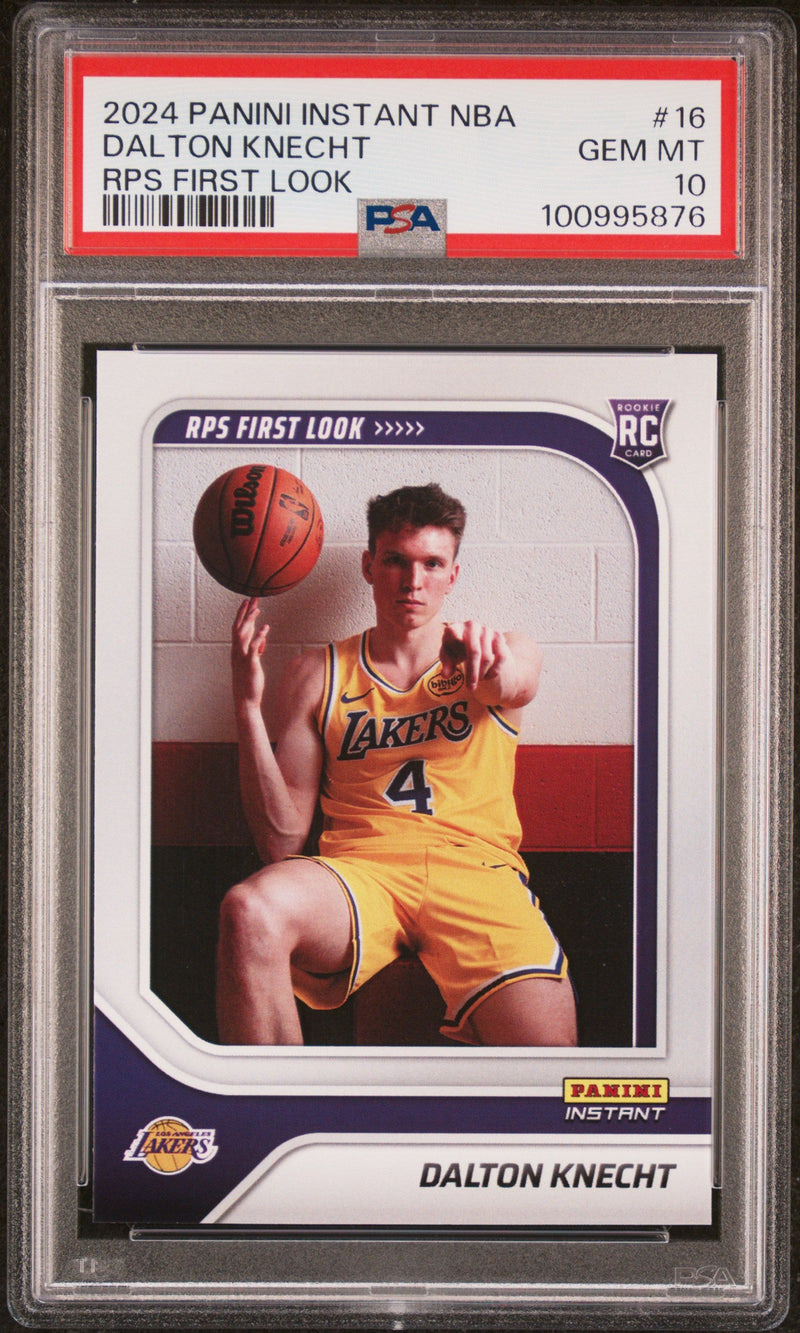 Graded 2024 Panini Instant NBA Dalton Knecht #16 RPS First Look Rookie RC Basketball Card PSA 10 Gem Mint