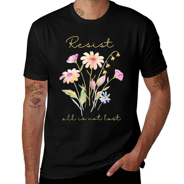 Resist Subtle Anti Trump Floral Botanical Protest Political  Vintage-inspired T-Shirt