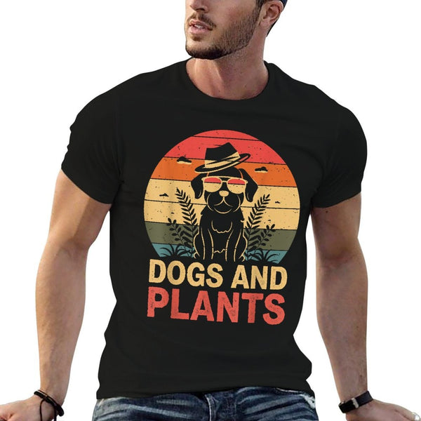 Dogs And Plants Funny Gardening Gardener Plant Lover  Breathable T-Shirt