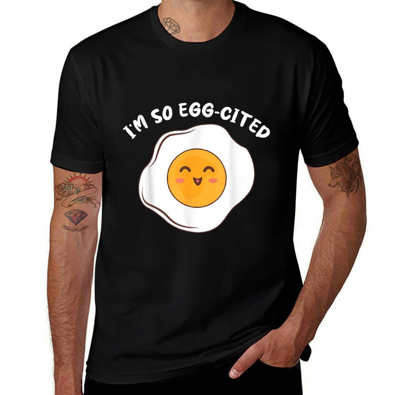 Im So Egg-Cited Breakfast Eggs Cute Fried Egg Kawaii  Lightweight T-Shirt