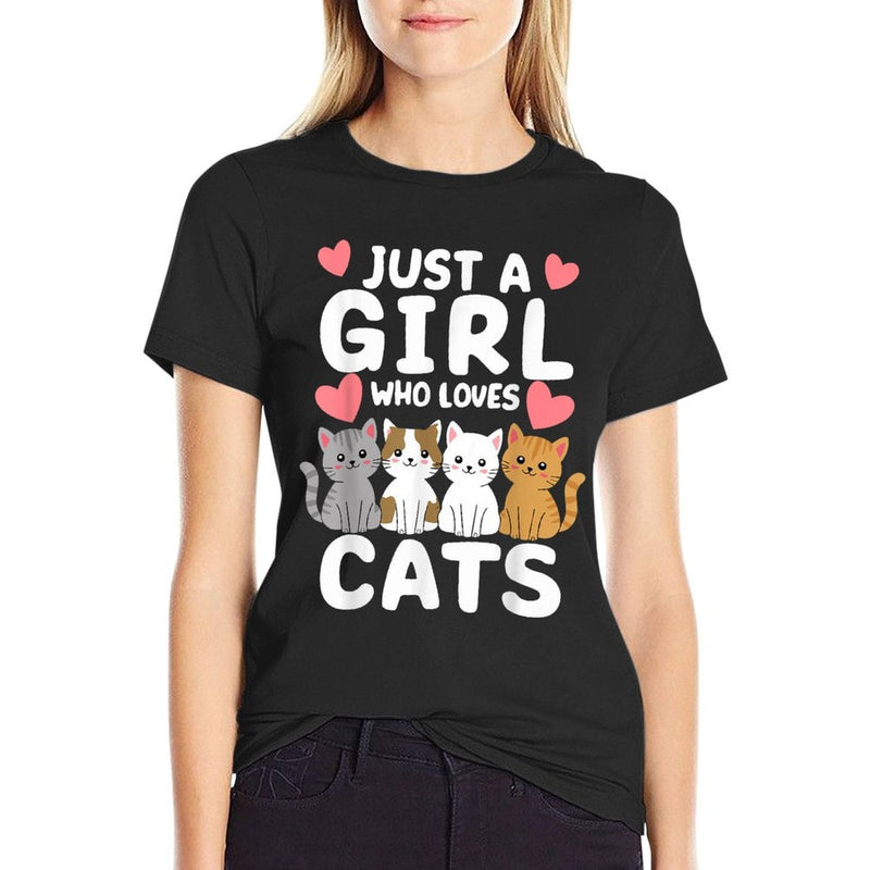 Cat Just A Girl Who Loves Cats  Breathable T-Shirt