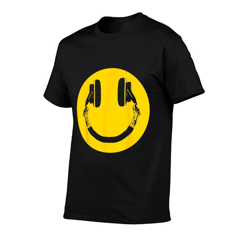 Headphones Smile Grunge Music Music Lover  Graphic-printed T-Shirt