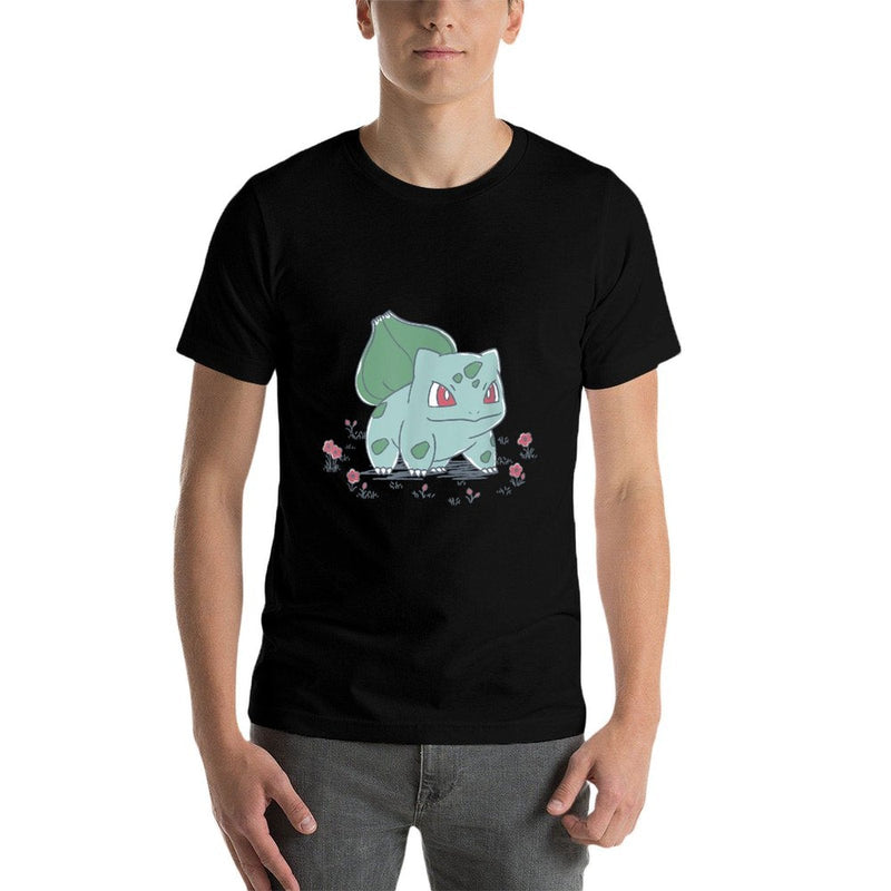 Pokémon Bulbasaur Standing In Flower Garden Retro Sketch  Moisture-wicking T-Shirt
