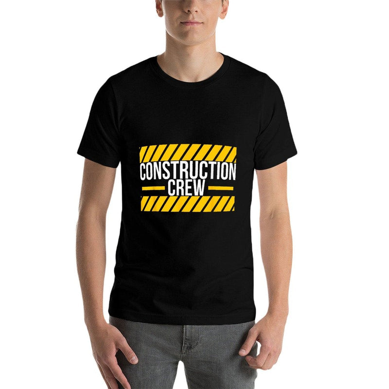 Construction Crew Road Worker Construction Worker Construction Site  Rolled Sleeves T-Shirt