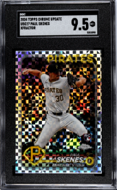 Graded 2024 Topps Chrome Update Paul Skenes #USC27 XFractor Rookie RC Baseball Card SGC 9.5 Mint+