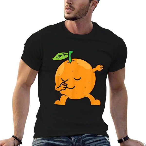 Orange Dabbing Orange Fruit Love Oranges  Moisture-wicking T-Shirt