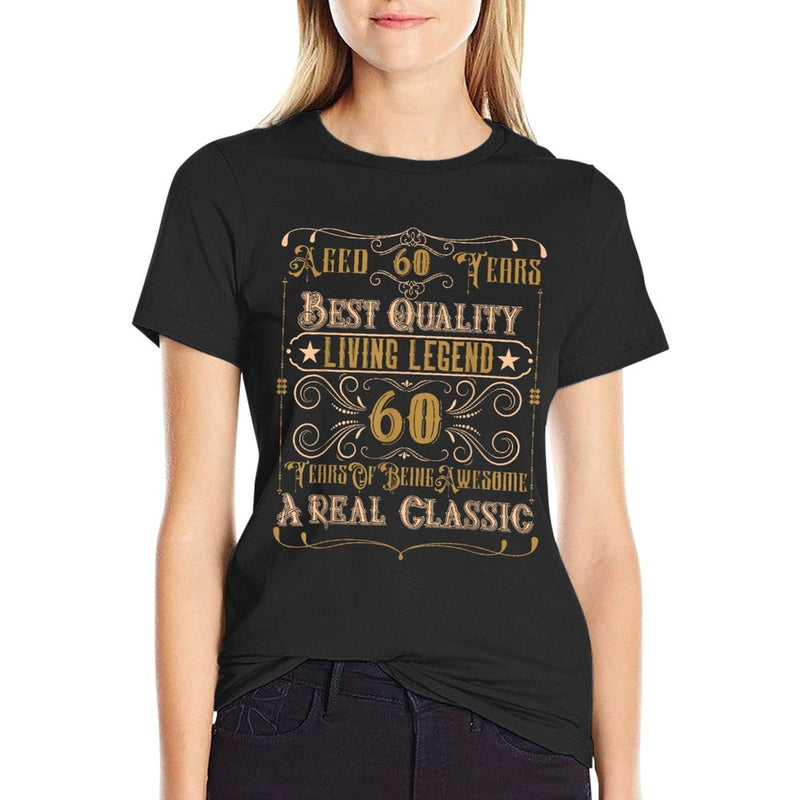 Vintage 60th Birthday Clothing - Men 60th Birthday  Summer-ready Fabric T-Shirt