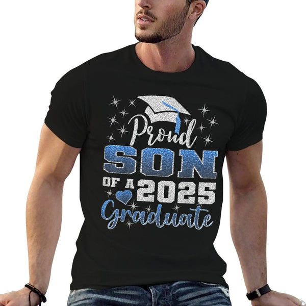 Super Proud Son of 2025 Graduate Awesome Family College  Fade-proof Color T-Shirt