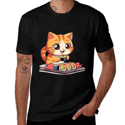 Cats And Sushi Japanese Food Kitten Kawaii Anime  Vintage-inspired T-Shirt