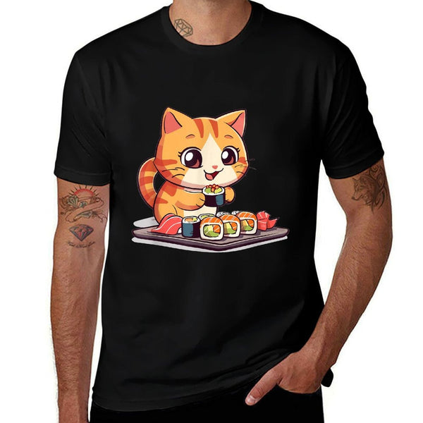 Cats And Sushi Japanese Food Kitten Kawaii Anime  Vintage-inspired T-Shirt