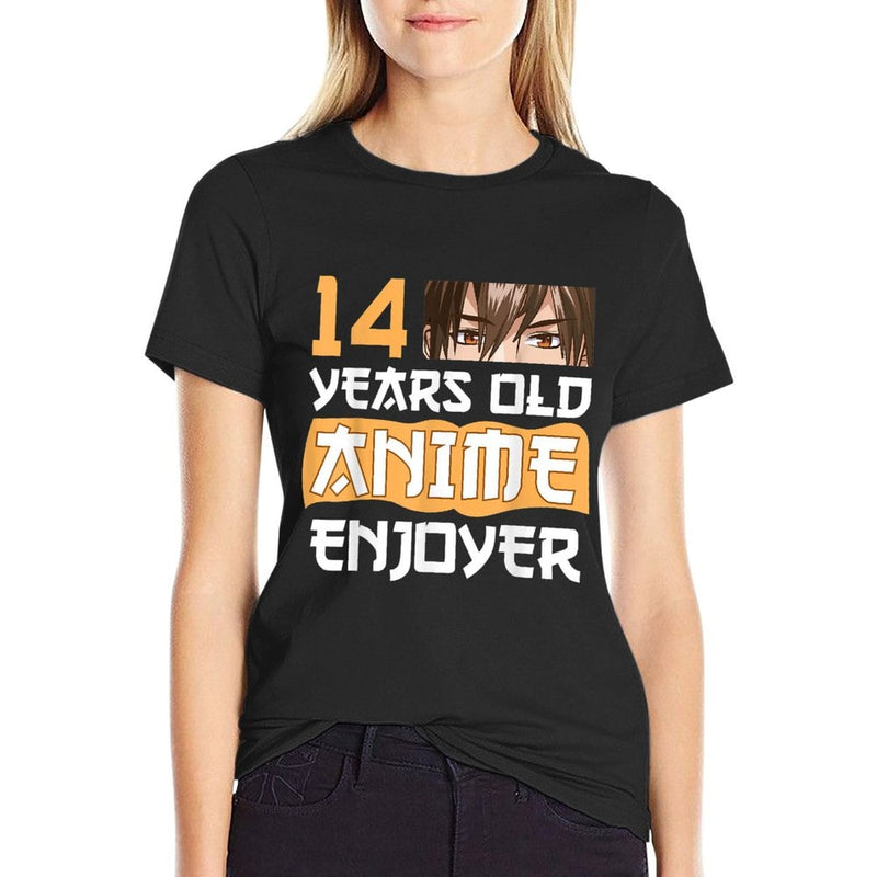 14th Birthday Kawaii Anime Otaku 14 Years Old Anime Enjoyer  Vintage-inspired T-Shirt