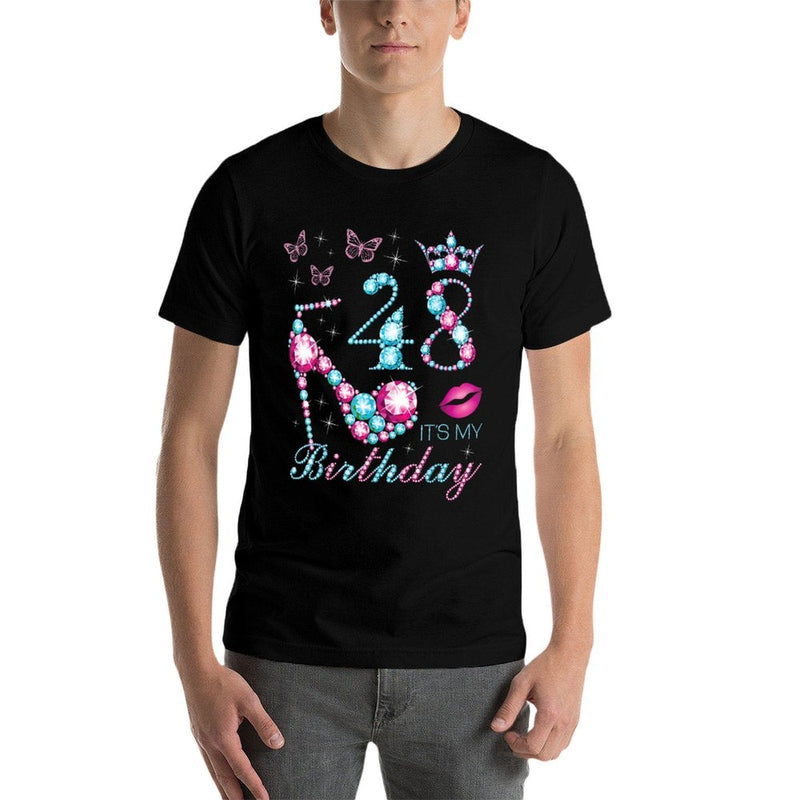 48 It's My Birthday 48 Years Old It's My 48th Birthday Party  Slim-fit Cut T-Shirt