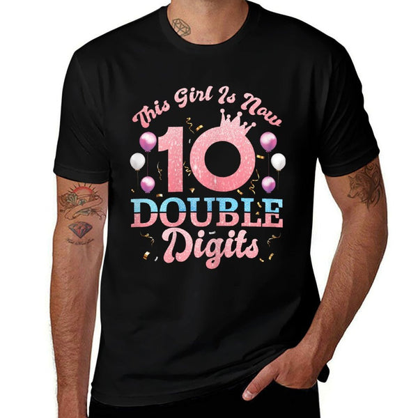This Girl Is Now 10 Double Digits Tie Dye 10th Birthday  Odor-resistant T-Shirt