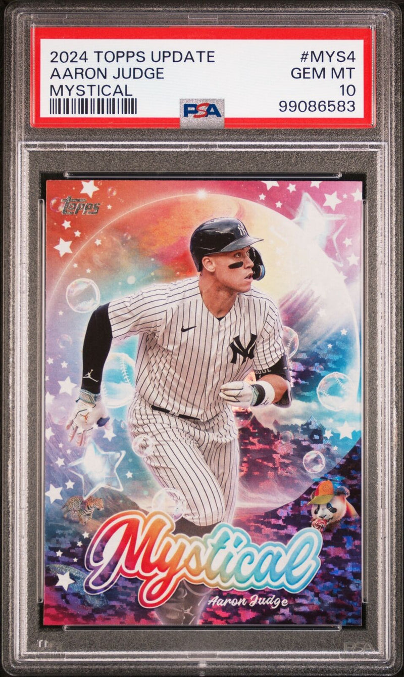 Graded 2024 Topps Update Aaron Judge #MYS4 Mystical Baseball Card PSA 10 Gem Mint