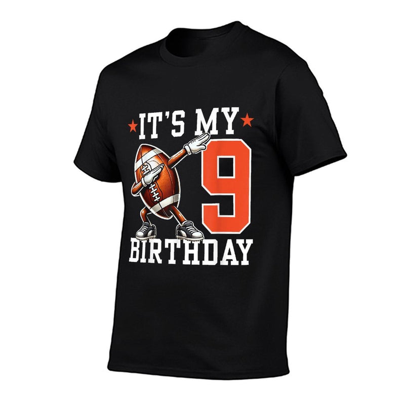 It's My 9 Birthday 9th Years Old Football Party Birthday  Soft T-Shirt
