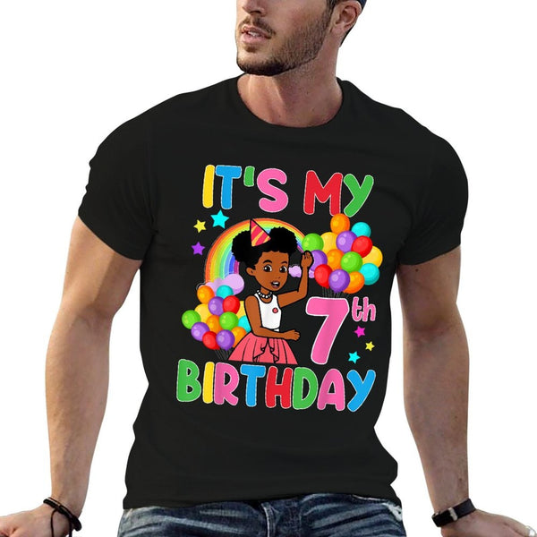 Kids It's My 7th Birthday Gracie's Corner Seven Years Old Comfortable T-Shirt