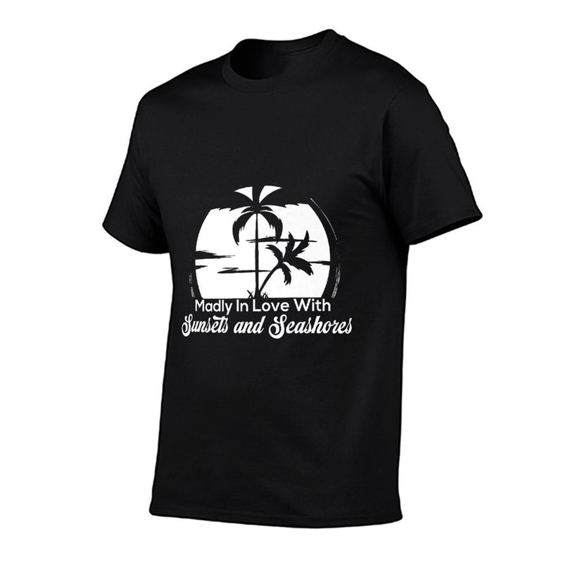 Madly In Love With Sunsets And Seashores Premium  Wrinkle-resistant T-Shirt