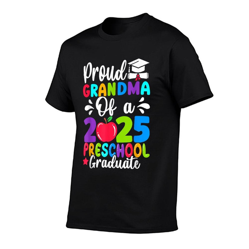 Proud Grandma Class of 2025 Preschool Graduate Graduation Comfortable T-Shirt