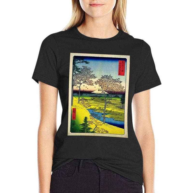 Hiroshige's Twilight Hill at Meguro in The Eastern Capital  Stretchy T-Shirt