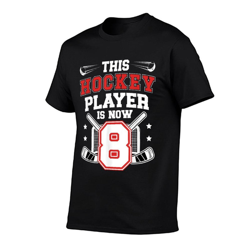 8th Ice Hockey Birthday Eight Year Old Ice Hockey Player  Affordable Price T-Shirt
