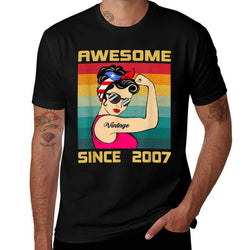 18 Years Old Women Birthday Gifts Vintage Awesome Since 2007  Soft T-Shirt