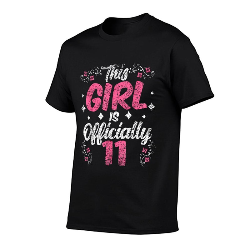 This Girl Is Officially 11 Cute Celebrate Party Birthday  Easy-care T-Shirt