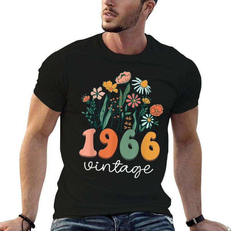 59 Years Old Vintage 1966 59th Women Birthday Wildflower  Versatile T-Shirt