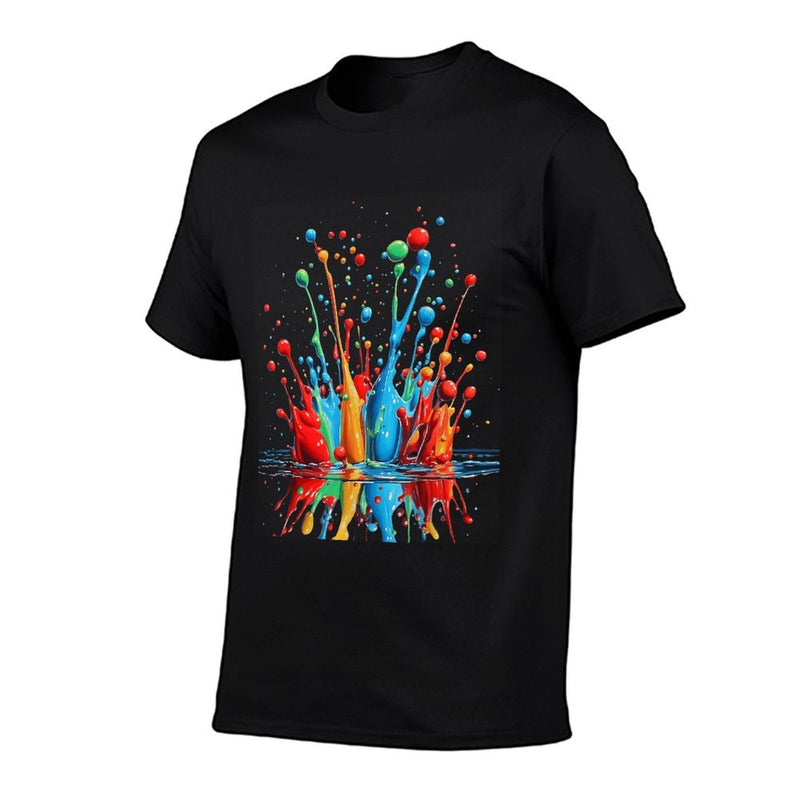 Vibrant Colorful Splash Abstract Art for Art Lovers  Slim-fit Cut T-Shirt