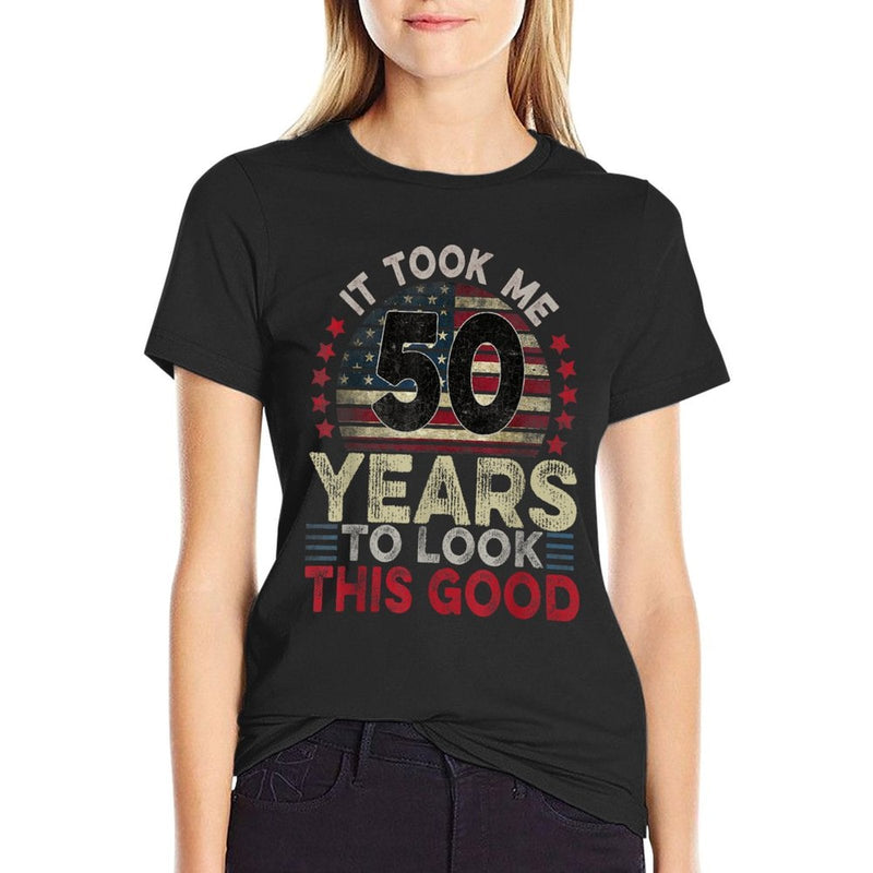 Took Me 50 Years USA Funny 50 Year Old 50th Birthday  Trendy Pattern T-Shirt