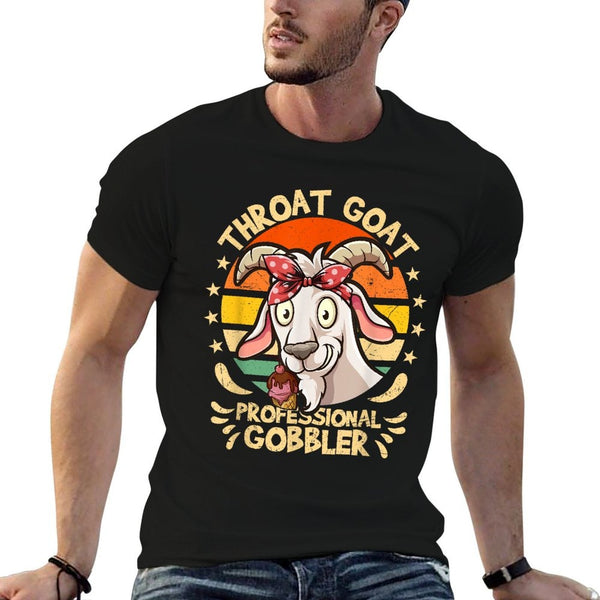 Throat Goat Retro Inappropriate Adult Humor Funny Gag Memes  Versatile T-Shirt