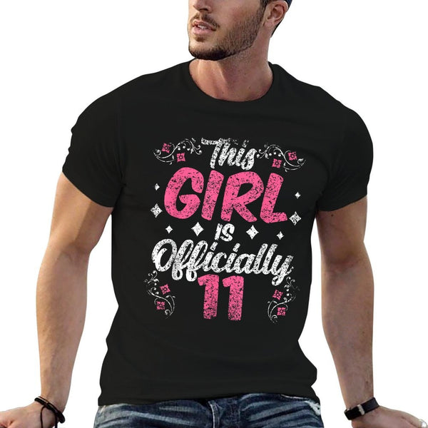This Girl Is Officially 11 Cute Celebrate Party Birthday  Easy-care T-Shirt