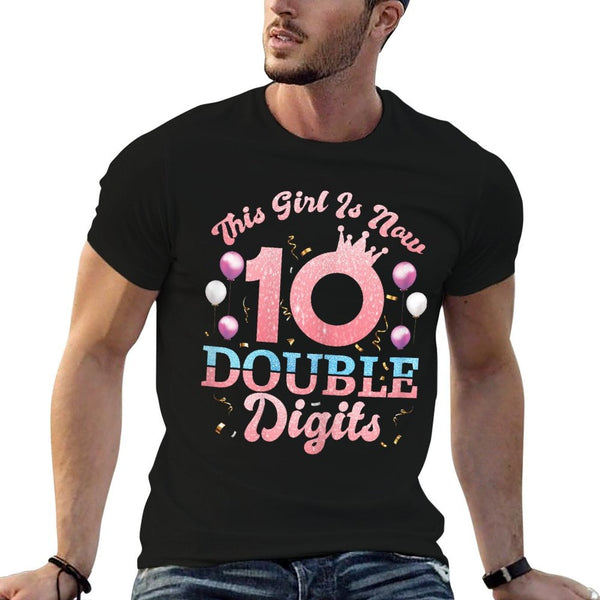 This Girl Is Now 10 Double Digits Tie Dye 10th Birthday  Odor-resistant T-Shirt