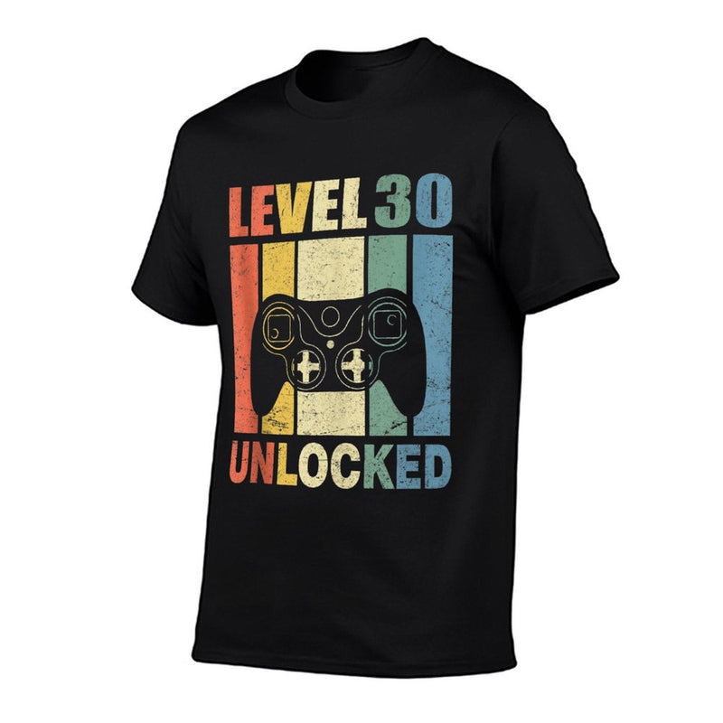 Level 30 Unlocked Funny Video Gamer 30th Birthday Gift  Versatile T-Shirt