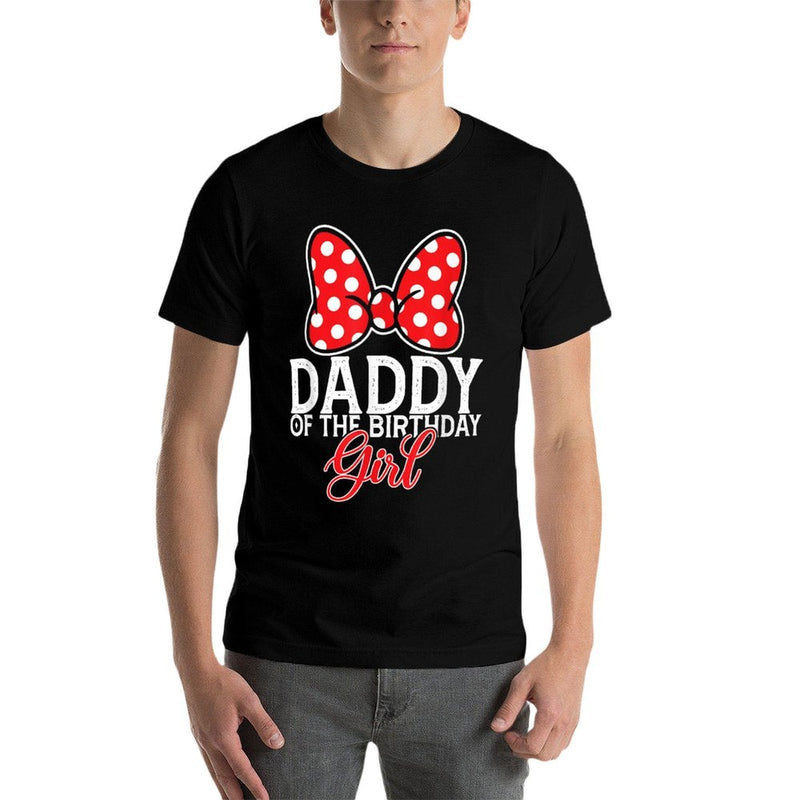 Daddy Of The Birthday Girl Cute Pink Bow Family Matching  Stretchy T-Shirt