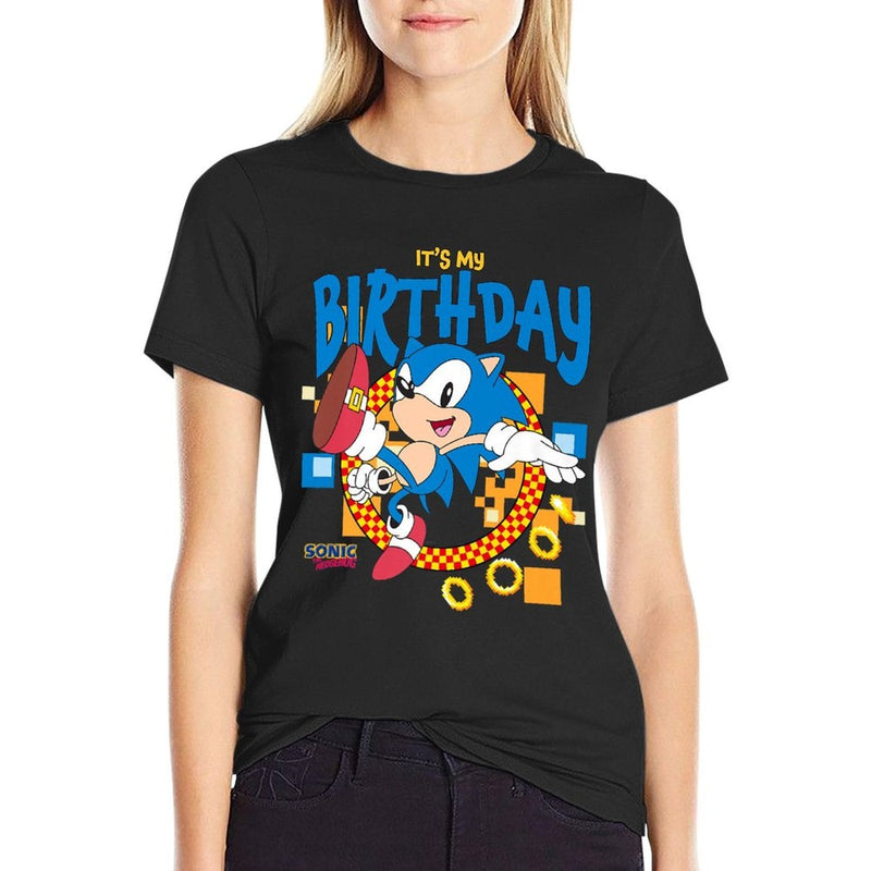 Sonic The Hedgehog Birthday Its My Birthday Cheering Sonic Premium  Breathable T-Shirt