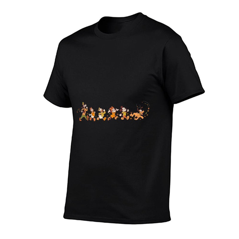Disney Mickey Mouse  Friends Breezy Autumn Leaf Stroll Fall  Easy-care T-Shirt