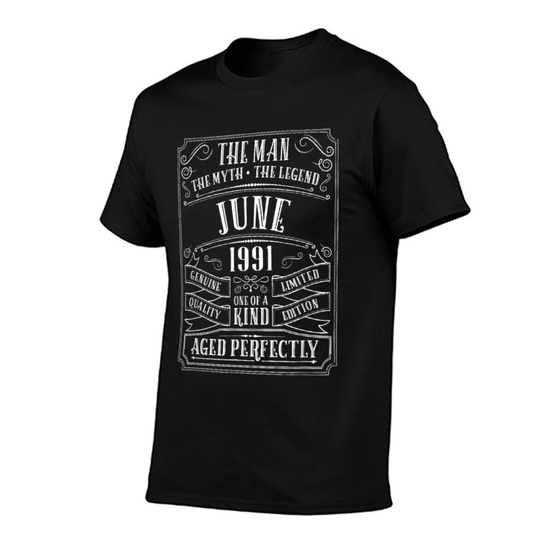 30th Birthday June 1991 Men Gifts 30 Year Old Nephew  Trendy Pattern T-Shirt