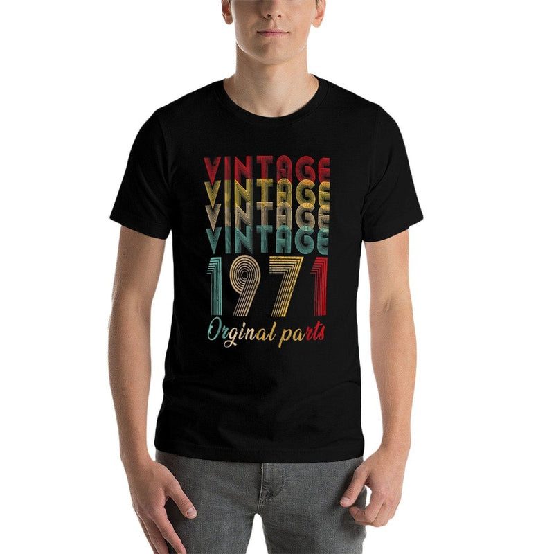Tg Vintage Retro 1971 50th Birthday Costume Dad Gift  Eco-friendly Material T-Shirt