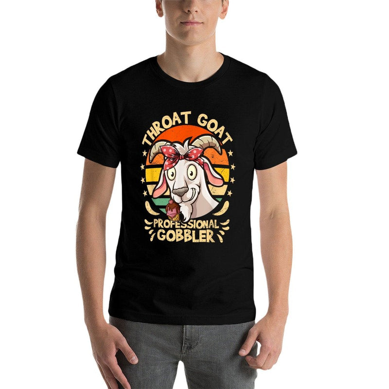 Throat Goat Retro Inappropriate Adult Humor Funny Gag Memes  Versatile T-Shirt