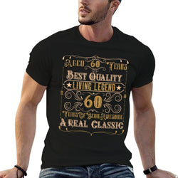 Vintage 60th Birthday Clothing - Men 60th Birthday  Summer-ready Fabric T-Shirt