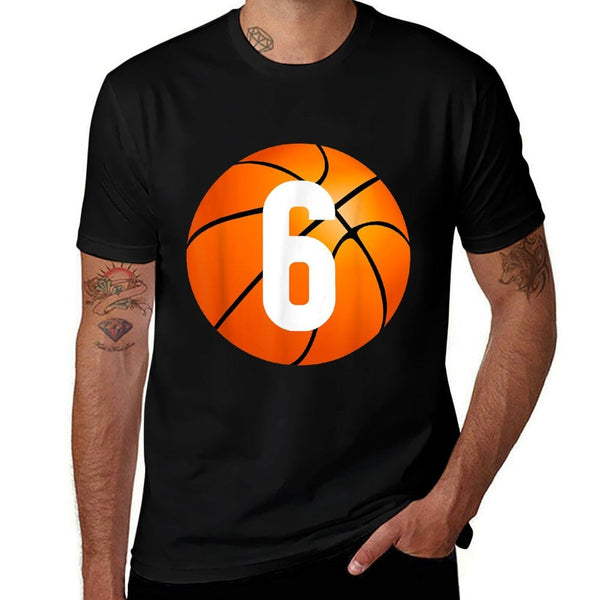 Kids Basketball - 6 Year Old Birthday T-shirt  Eco-friendly Material T-Shirt