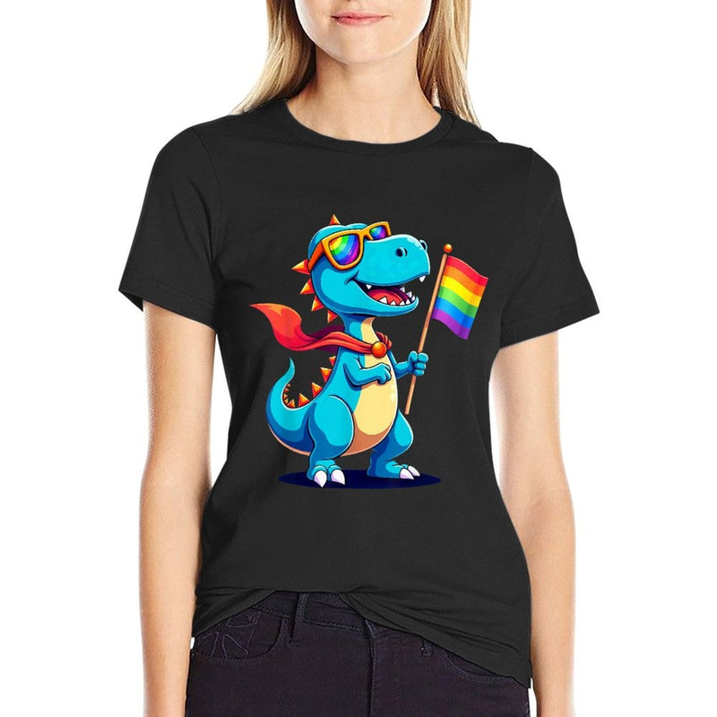 LGBT Pride Gay Lesbian Dinosaur Allysaurus  Durable T-Shirt
