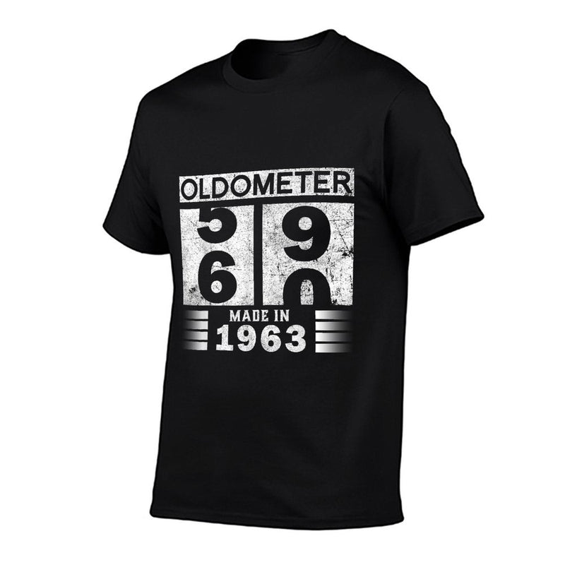 Oldometer 59-60 B-day Made In 1963 Funny 60th Birthday Dad  Wrinkle-resistant T-Shirt