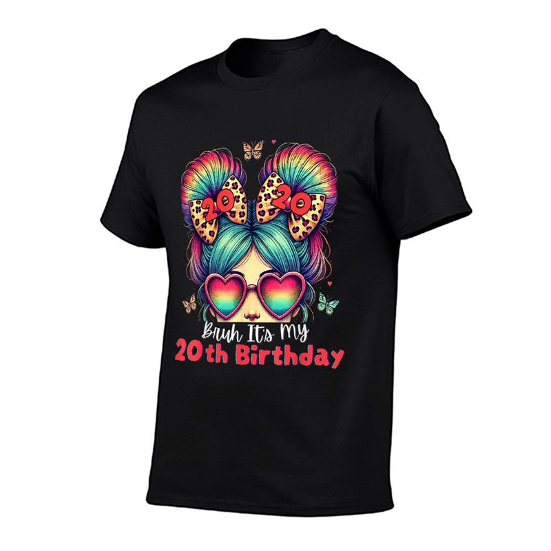 Bruh It's My 20th Birthday Retro 20 Year Old Birthday Girl  Graphic-printed T-Shirt